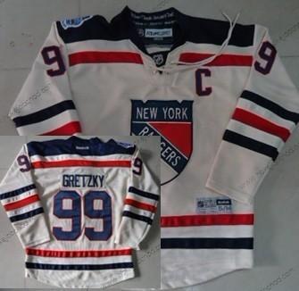 Dětské New York Rangers #99 Wayne Gretzky 2012 Zimní Klasický Krémová Dres