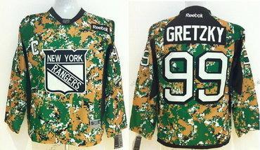 Dětské New York Rangers #99 Wayne Gretzky 2014 Camo Dres