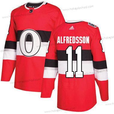 Dětské Ottawa Senators 11 Daniel Alfredsson Červené Autentické 1917-2017 100th Klasický Sešitý NHL Dres