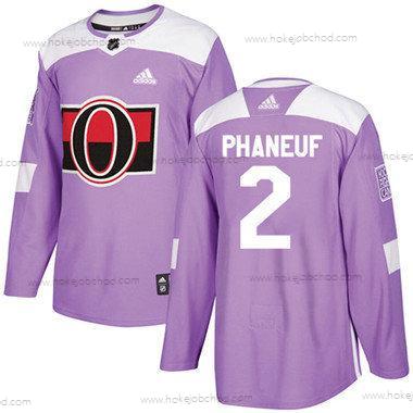 Dětské Ottawa Senators 2 Dion Phaneuf Nachový Autentické Bojuje proti rakovině Sešitý NHL Dres