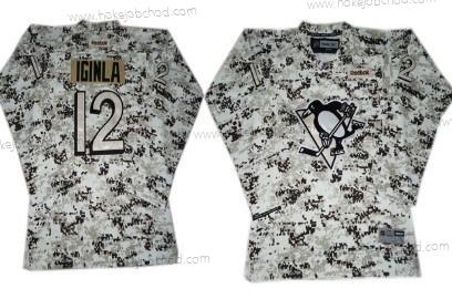 Dětské Pittsburgh Penguins #12 Jarome Iginla Bílý Camo Dres