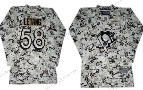 Dětské Pittsburgh Penguins #58 Kris Letang Bílý Camo Dres