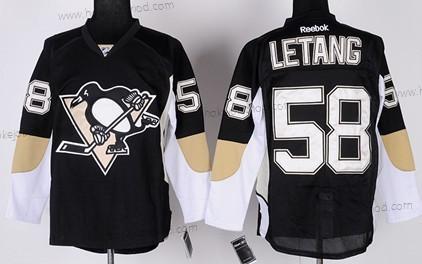 Dětské Pittsburgh Penguins #58 Kris Letang Černá Dres