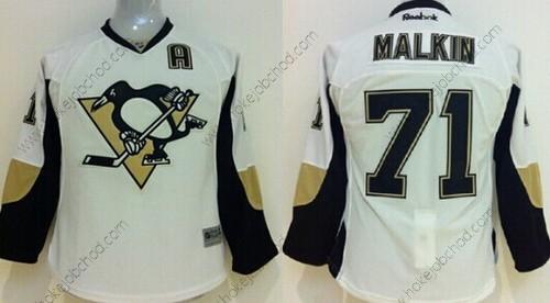 Dětské Pittsburgh Penguins #71 Evgeni Malkin Bílý Dres