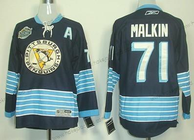 Dětské Pittsburgh Penguins #71 Evgeni Malkin Námořnictvo Modrý Alternativní Dres