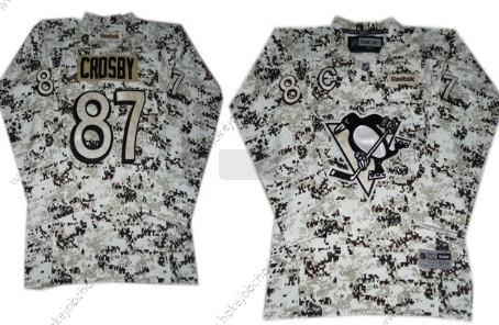 Dětské Pittsburgh Penguins #87 Sidney Crosby Bílý Camo Dres