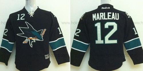 Dětské San Jose Sharks #12 Patrick Marleau Černá Dres