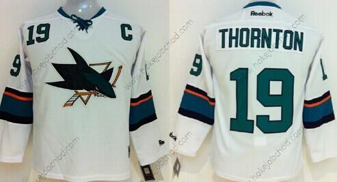 Dětské San Jose Sharks #19 Joe Thornton 2014 Bílý Dres