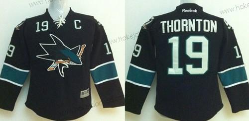 Dětské San Jose Sharks #19 Joe Thornton Černá Dres