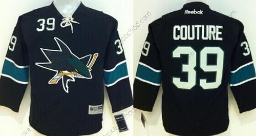 Dětské San Jose Sharks #39 Logan Couture Černá Alternativní Dres