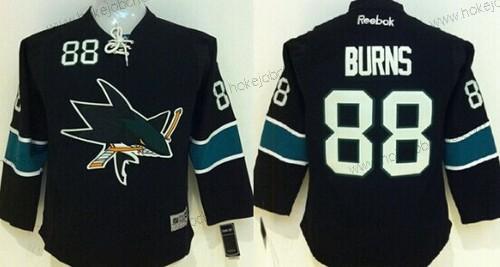 Dětské San Jose Sharks #88 Brent Burns Černá Alternativní Dres