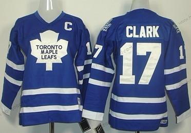 Dětské Toronto Maple Leafs #17 Wendel Clark Modrý Retro CCM Dres