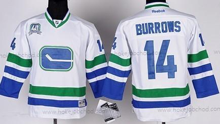 Dětské Vancouver Canucks #14 Alexandre Burrows Bílý Alternativní Dres