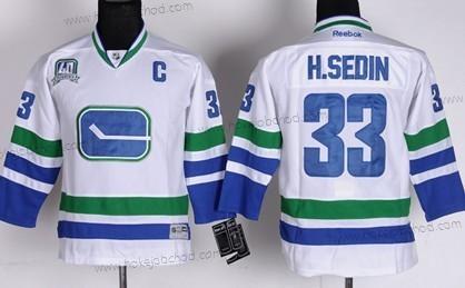 Dětské Vancouver Canucks #33 Henrik Sedin Bílý Alternativní Dres