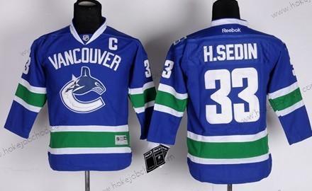 Dětské Vancouver Canucks #33 Henrik Sedin Modrý Dres