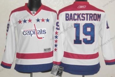 Dětské Washington Capitals #19 Nicklas Backstrom Bílý Alternativní Dres