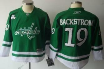 Dětské Washington Capitals #19 Nicklas Backstrom St. Patrick’S Day Zelená Dres