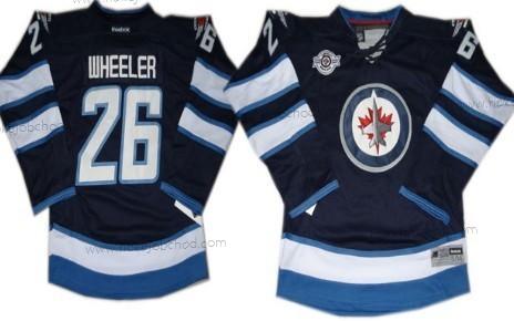 Dětské Winnipeg Jets #26 Blake Wheeler Námořnictvo Modrý Dres