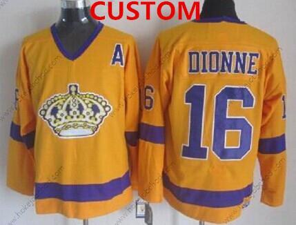 Los Angeles Kings Přizpůsobené Žlutá Retro CCM Dres