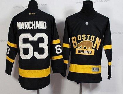 Mládež Boston Bruins #63 Brad Marchand Reebok Černá 2016 Zimní Klasický Premier Dres