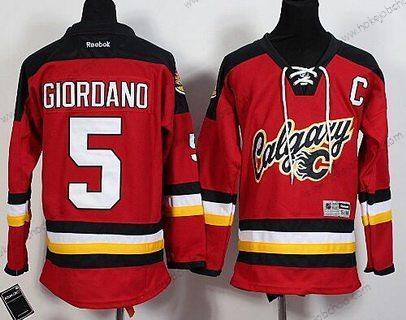 Mládež Calgary Flames #5 Mark Giordano Červené Premier Náhradní Hokejový Dres