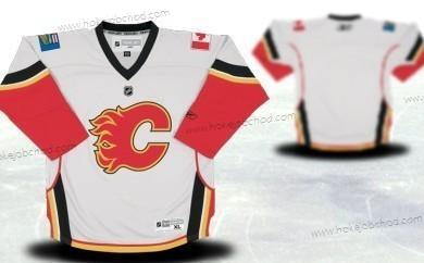 Mládež Calgary Flames Přizpůsobené Bílý Dres