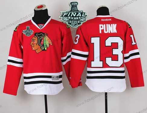 Mládež Chicago Blackhawks #13 Cm Punk 2015 Stanley Cup Červené Dres