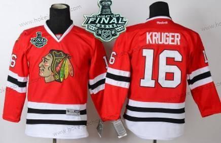 Mládež Chicago Blackhawks #16 Marcus Kruger 2015 Stanley Cup Červené Dres