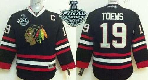 Mládež Chicago Blackhawks #19 Janathan Toews 2015 Stanley Cup Černá Dres