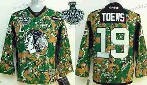 Mládež Chicago Blackhawks #19 Jonathan Toews 2015 Stanley Cup 2014 Camo Dres