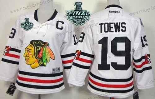 Mládež Chicago Blackhawks #19 Jonathan Toews 2015 Stanley Cup 2015 Zimní Klasický Bílý Dres