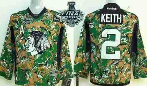 Mládež Chicago Blackhawks #2 Duncan Keith 2015 Stanley Cup 2014 Camo Dres