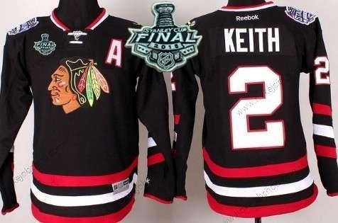 Mládež Chicago Blackhawks #2 Duncan Keith 2015 Stanley Cup 2014 Stadium Series Černá Dres