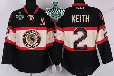 Mládež Chicago Blackhawks #2 Duncan Keith 2015 Stanley Cup Černá Alternativní Dres