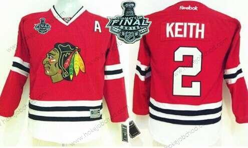 Mládež Chicago Blackhawks #2 Duncan Keith 2015 Stanley Cup Červené Dres