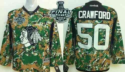 Mládež Chicago Blackhawks #50 Corey Crawford 2015 Stanley Cup 2014 Camo Dres