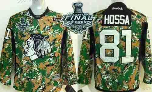 Mládež Chicago Blackhawks #81 Marian Hossa 2015 Stanley Cup 2014 Camo Dres