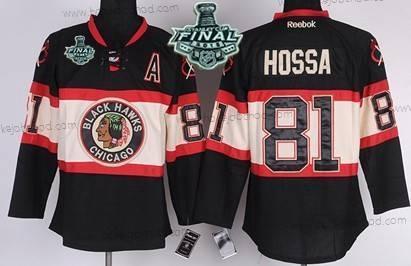 Mládež Chicago Blackhawks #81 Marian Hossa 2015 Stanley Cup Černá Alternativní Dres