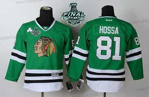 Mládež Chicago Blackhawks #81 Marian Hossa 2015 Stanley Cup Zelená Dres