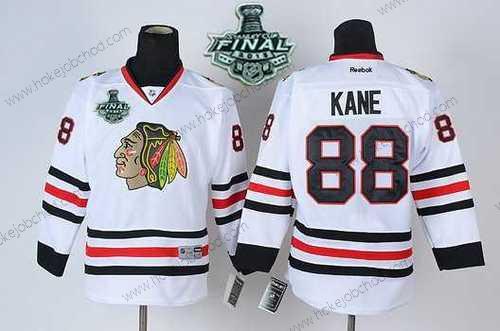 Mládež Chicago Blackhawks #88 Patrick Kane 2015 Stanley Cup Bílý Dres