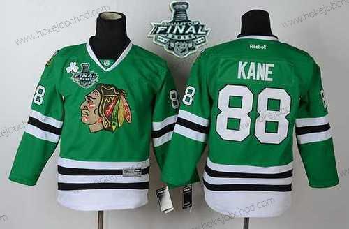 Mládež Chicago Blackhawks #88 Patrick Kane 2015 Stanley Cup Zelená Dres