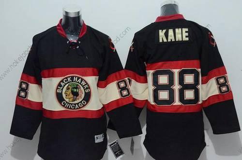 Mládež Chicago Blackhawks #88 Patrick Kane Náhradní Černá Alternativní NHL Reebok Dres