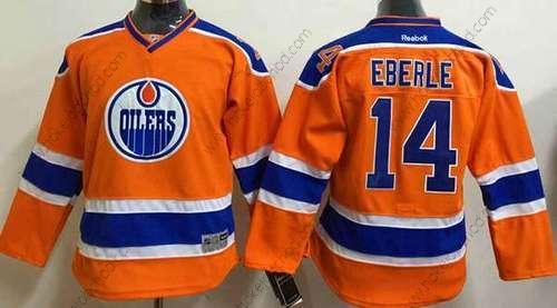 Mládež Edmonton Oilers #14 Jordan Eberle 2015 Oranžová Dres