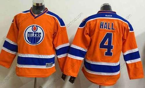 Mládež Edmonton Oilers #4 Taylor Hall 2015 Oranžová Dres