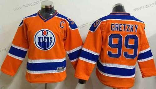 Mládež Edmonton Oilers #99 Wayne Gretzky 2015 Oranžová CCM Vintage Dres