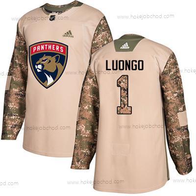 Mládež Florida Panthers #1 Roberto Luongo Camo Autentické 2017 Veterans Day Sešitý NHL Dres