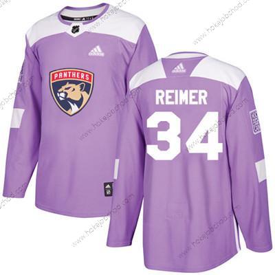 Mládež Florida Panthers #34 James Reimer Nachový Autentické Bojuje proti rakovině Sešitý NHL Dres