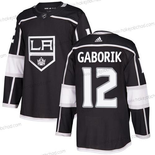 Mládež Los Angeles Kings #12 Marian Gaborik Černá Domácí Autentické Sešitý NHL Dres