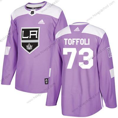 Mládež Los Angeles Kings #73 Tyler Toffoli Nachový Autentické Bojuje proti rakovině Sešitý NHL Dres