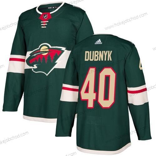 Mládež Minnesota Wild #40 Devan Dubnyk Zelená Domácí Autentické Sešitý NHL Dres